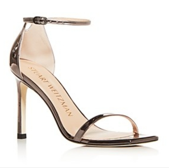 Stuart Weitzman Shoes - Stuart Weitzman Amelina Ankle Strap Sandal Gunmetal -8.5